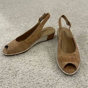 Vaneli 8.5 Slim cork wedges